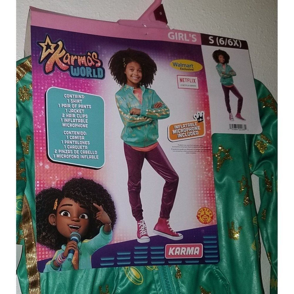 NEW Karma's World Halloween Costume Girls XS 4/5 Small 6/6X Medium 7/8 Netflix - Picture 7 of 8